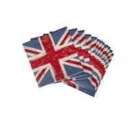 Smiffys Union Jack Vintage Style Print Paper Napkins 16 Pack, 33 x 33cm, Union Jack Fancy Dress, Union Jack Dress Up Party Goods