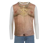 Smiffys Unisex Adult 70s Realistic Hairy Chest Costume Top