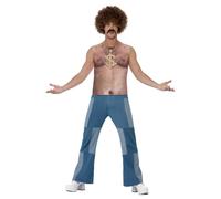 Smiffys Unisex Adult 70s Realistic Hairy Chest Costume Top