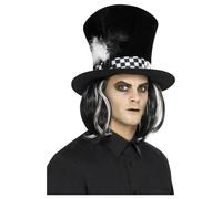 Smiffys Unisex Adult Dark Tea Party Costume Top Hat Black (One Size)
