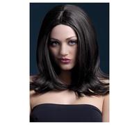 Smiffys Unisex Adult Fever Sophia Wig - Brown, One Size, Heat Resistant, Lightweight, 43cm