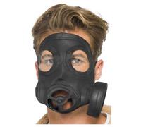 Smiffys Unisex Adult Gas Mask Latex Mask Black (One Size)