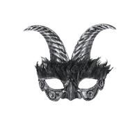 Smiffys Unisex Adult Horns Masquerade Eye Mask