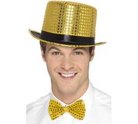Sequin Top Hat, Gold