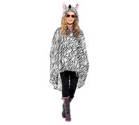 Smiffys Unisex Adult Zebra Costume Poncho