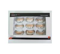 Smiffys Unisex Teeth And Fangs - Assorted Styles 9 Pack - teeth fangs smiffys