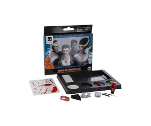 Smiffys Universal Monsters Make-Up Bumper Kit, Adults Aqua Pots, Transfers, Blood, Crayon & Shimmer Powder, Official Universal Monsters License Kit Perfect for Themed Halloween Looks