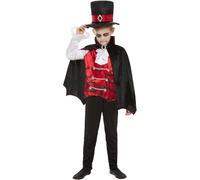 Smiffys Vampire Costume, Black with Top, Cape & Hat, Halloween Child Fancy Dress, Vampire Dress Up Costumes