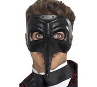 Smiffys Venetian Capitano Mask Black (One Size)