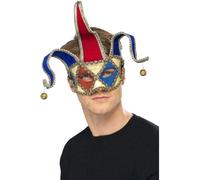 Smiffy's Venetian Musical Jester - jester smiffys venetian musical fancy dress eyemask ball