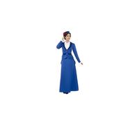 Smiffys Victorian Nanny Costume, Blue, L - UK Size 16-18