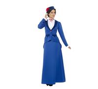 Smiffys Victorian Nanny Costume, Blue (Size L)