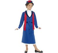 Smiffys Victorian Nanny Costume, Blue (Size S)