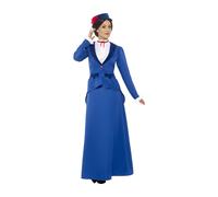 Smiffys Victorian Nanny Costume, Blue, XL - UK Size 20-22