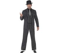 Smiffys Vintage Gangster Boss Costume, Black, M - Size 38-40