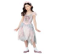 Smiffys Vintage Ghost Bride Costume Dress & Veil Headband, Halloween Child Fancy Dress, Bride Dress Up Costumes