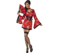 Smiffys Vodka Geisha Costume, Red (Size S)