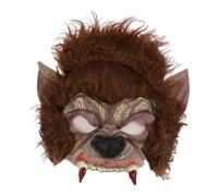 Smiffys Werewolf 1 2 Mask in Brown Smiffys Brown