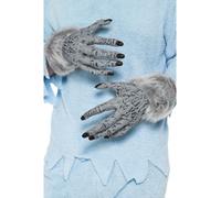 Smiffys Werewolf Furry Hands, Grey