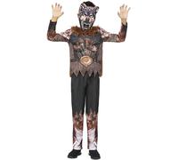 Smiffys Werewolf Warrior Costume Top, Trousers & EVA Mask, Halloween Child Fancy Dress, Werewolf Dress Up Costumes