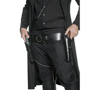 Smiffys Western Leather Costume Prop Belt and Holster Set, Black, One Size