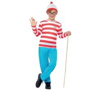 Childs Boys Where's Wally Fancy Dress Costume, Hat & Glasses by Smiffys