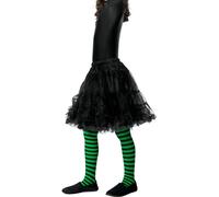 Smiffys Wicked Witch Tights, Child, Green & Black Age 6-12, Children's Tights and Petticoats Fancy Dress, Witch Dress Up Accessories