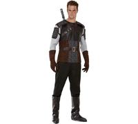 Smiffys Wild Hunter Costume, Brown Top, Gloves & Boot Covers, Historical Fancy Dress, Icons/Celebrities Dress Up Costumes