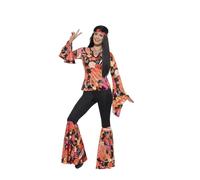 Smiffys Willow the Hippie Costume, Multi-Coloured (Size XS)