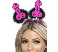 Smiffy's Willy Boppers Marabou - Pink/Black