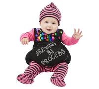 Smiffys Witch Baby Brewing In Process, Purple All In One & Hat, Halloween Child Fancy Dress, Halloween Dress Up Costumes