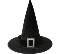 Smiffys Witch Hat with Diamonte Buckle - Adult
