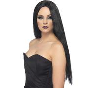 Smiffys Womens Long Black Witch Wig