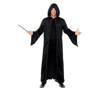 Wizard Cloak Unisex Fancy Dress Costume - wizard cloak adult mens fancy dress book week black costume smiffys womens outfit long ladies potter 45605
