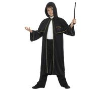 Smiffys Wizard Cloak in Black | Size: 7-9 Years Smiffys Black 7-9 Years