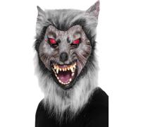 Smiffys Wolf Prowler Mask with Hair - Adult