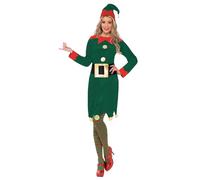 Elf Ladies Fancy Dress Santas Little Helper Festive Christmas Adults Costume