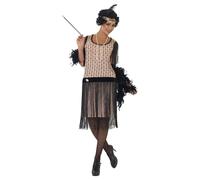 Smiffys Women's 20s Coco Flapper Costume in Pink | Size: Small Smiffys Pink S