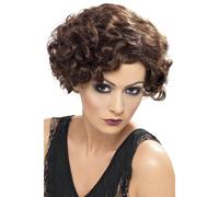 Smiffys Women's 20s Flirty Flapper Wig in Brown Smiffys Brown