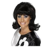 Smiffys Women's 60s Flick-Up Wig in Black Smiffys Black