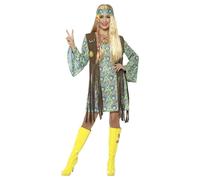 Smiffys Women's 60s Hippie Costume Set | Size: Large Smiffys Multicolor L