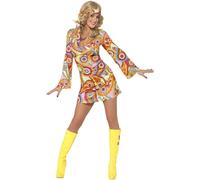 Smiffys Women's 60s Hippy Costume Set | Size: Large Smiffys Multicolor L