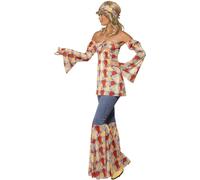 Smiffys Women's 70s Hippy Vintage Costume Set | Size: Medium Smiffys Multicolor M