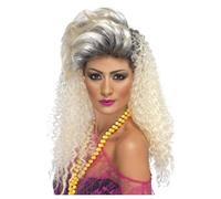 Smiffys Women's 80s Bottle Wig in Yellow Smiffys Yellow