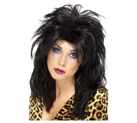 Smiffys Women's 80s Popstar Wig in Black Smiffys Black
