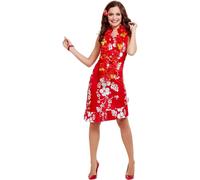 Smiffys Women's Beauty Hawaiian Costume Set in Red | Size: Medium Smiffys Red M