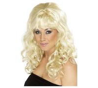Smiffys Women's Beehive Beauty Wig in Yellow Smiffys Yellow