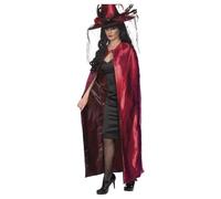 Smiffys Women's Costume Reversible Cape in Red Smiffys Red