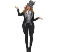 Smiffys Women's Deluxe Dark Miss Hatter Costume Set in Black | Size: Small Smiffys Black S