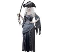 Smiffys Women's Deluxe Ghost Ship Princess Costume Set in Grey | Size: Large Smiffys Grey L